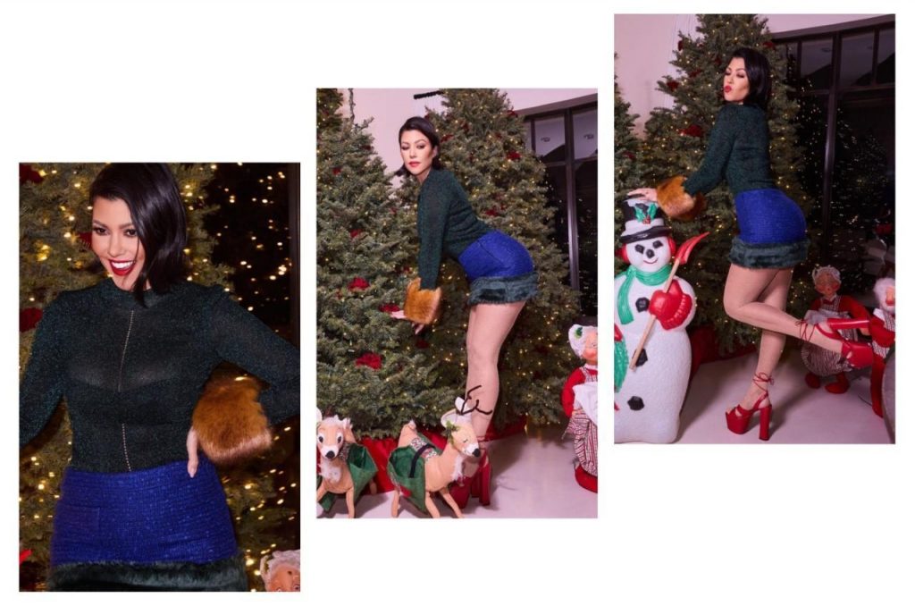 Kourtney Kardashian Gives Festive Chic Vibes In Christmas Photoshoot-2